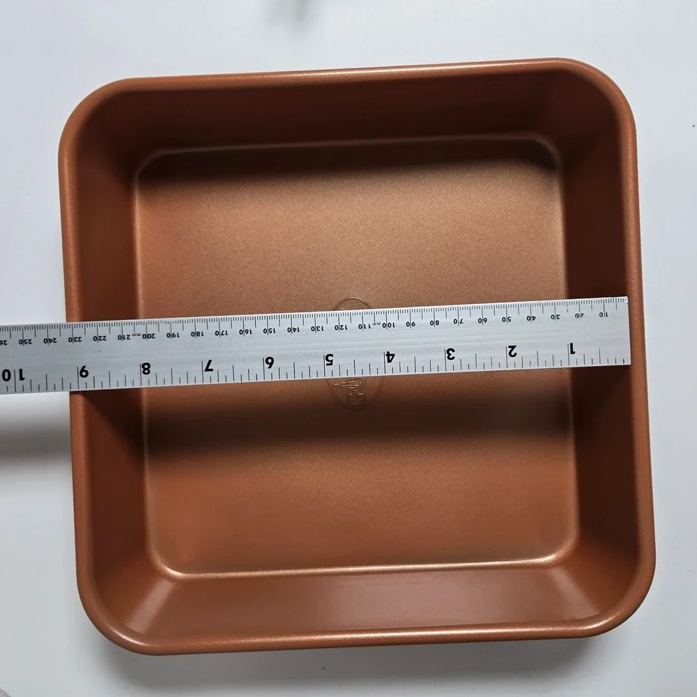 Gotham Steel Square Baking Pan Copper‎ Nonstick Ceramic Brownie Cake New
